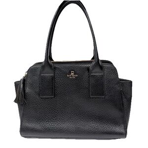 Kate Spade New York Southport Avenue Lydia SLOAN Black Leather Satchel BAG